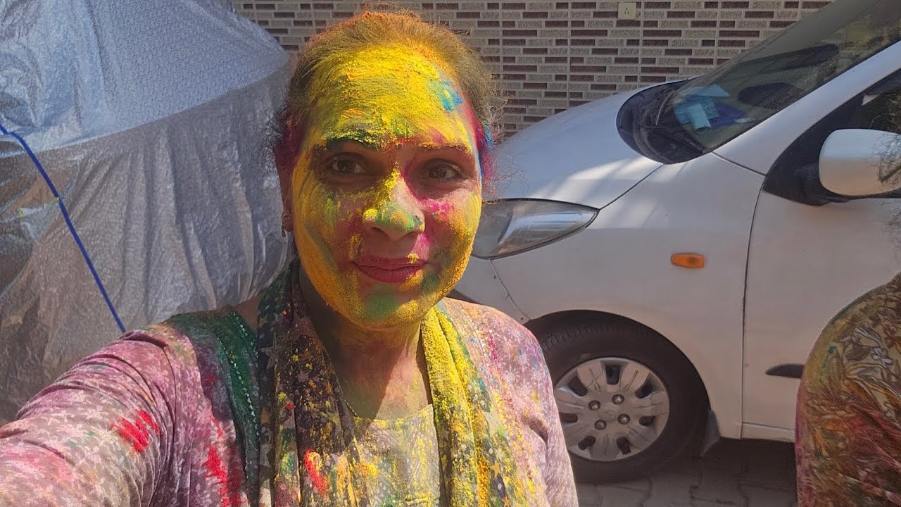 Holi party vlog || 😄😄 colony mai manai Holi || Shikha's vlog 