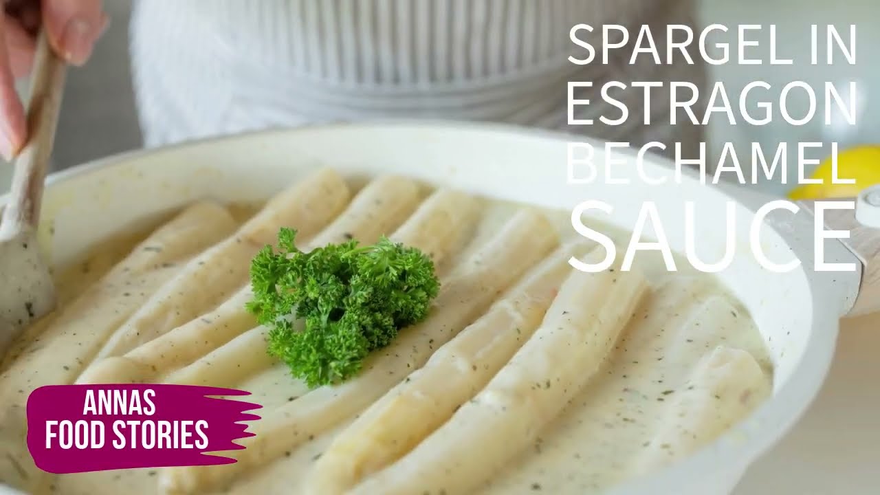 Spargel in Estragon Bechamel Sauce - sehr leckeres Beilagen Rezept