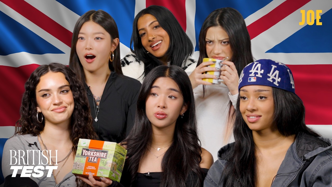 KATSEYE Hilariously Take On The British Test Trying Sausage Rolls, Tea Making & More
