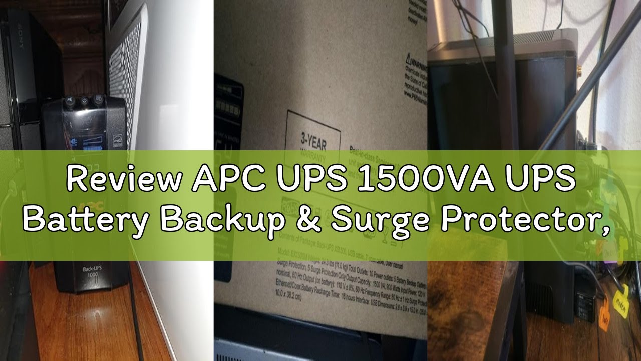 Review APC UPS 1500VA UPS Battery Backup & Surge Protector, BX1500M Backup Battery Power Supply, AVR