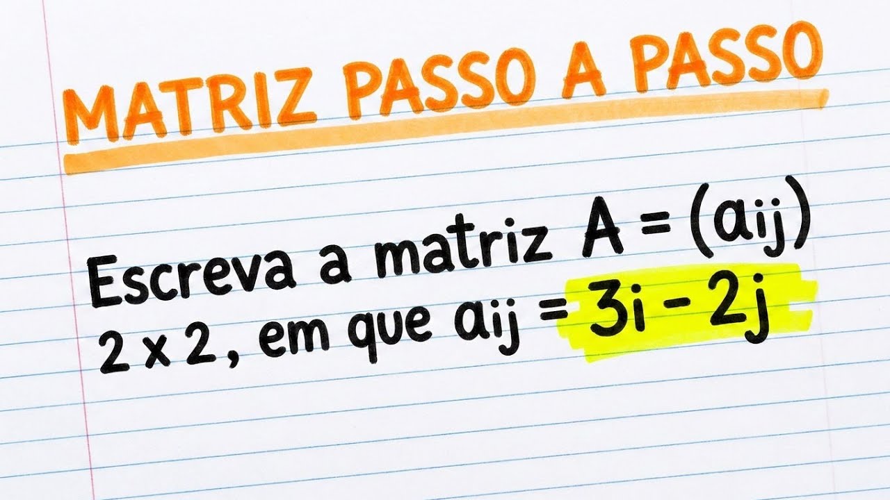 Como Escrever a Matriz 2x2 (3i - 2j)