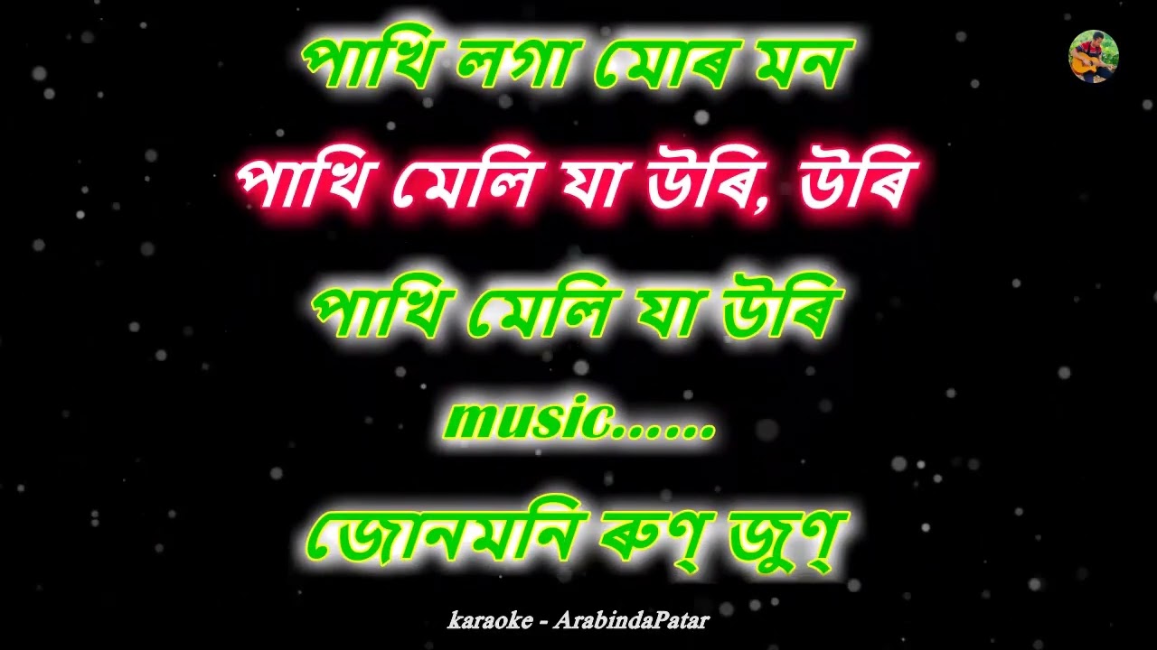 পাখি পাখি এই মন | Pakhi Pakhi aei mon karaoke | Zubeen Garg | Lyrics in Asaamese.