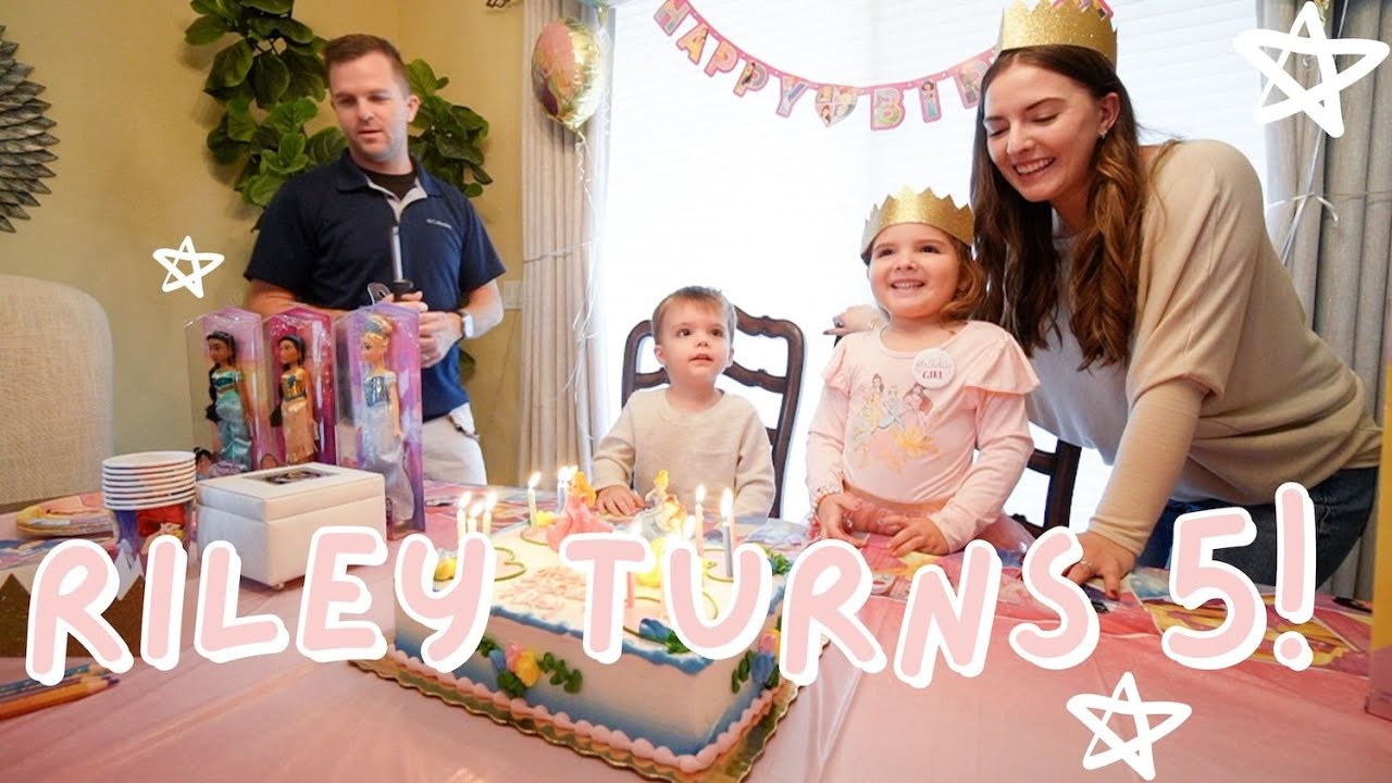 RILEY'S 5TH BIRTHDAY!!! 💕👸🏼| DISNEY PRINCESS BDAY AT MIMI'S HOUSE :) | KAYLA BUELL