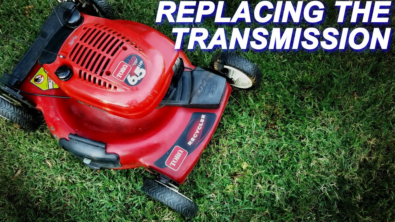 Replacing the transmission on a Toro Lawn Mower.