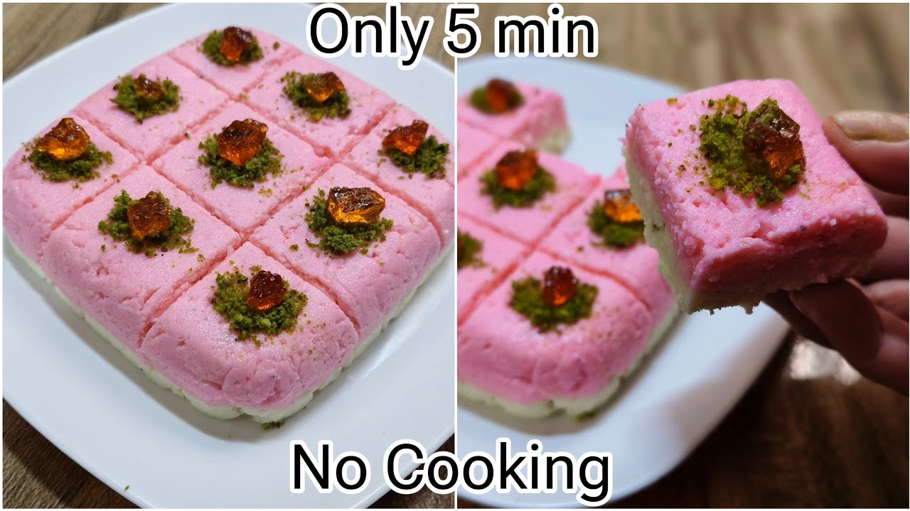 5 min Fireless Cooking Recipes For Competition Soft Tasty Fluffy Instant Kalakand Recipe Mithai