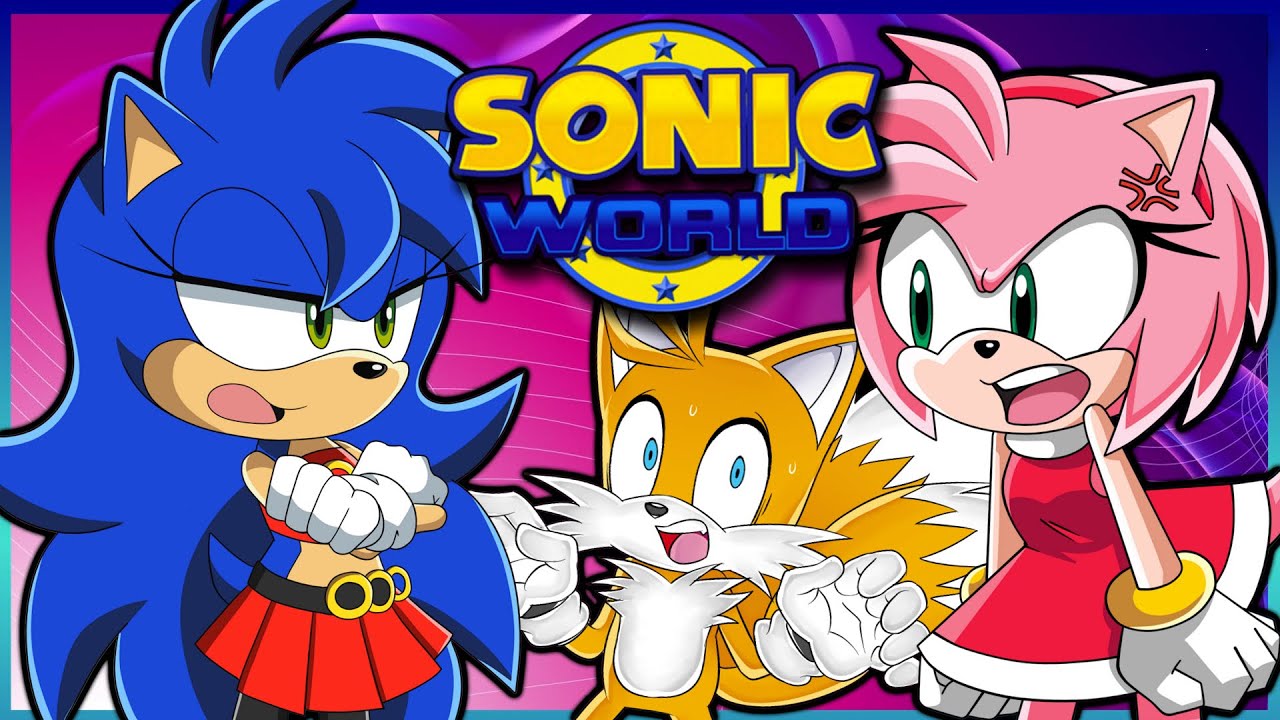 Sonica VS Amy | Tails Plays Sonic World (Female Sonic Mod)