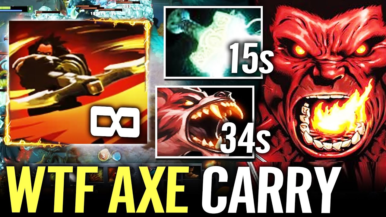 🔥 70.000 DMG AXE WTF Hard Carry &mdash; 34sec Wolf Bite + 16sec Mjollnir Unstoppable Mad Dog Dota 2 Pro