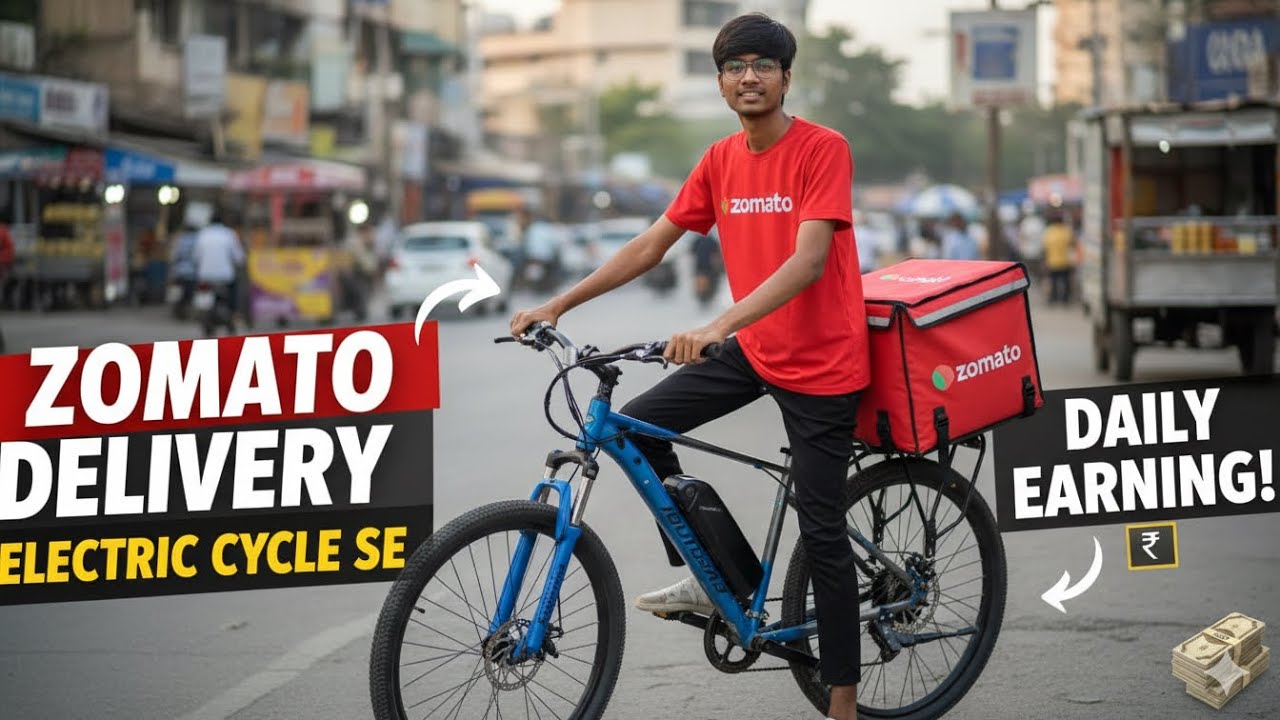 ZOMATO DELIVERY ELECTRIC CYCLE SE | Daily Earning Kitni Hui? | Full Day VLOG!