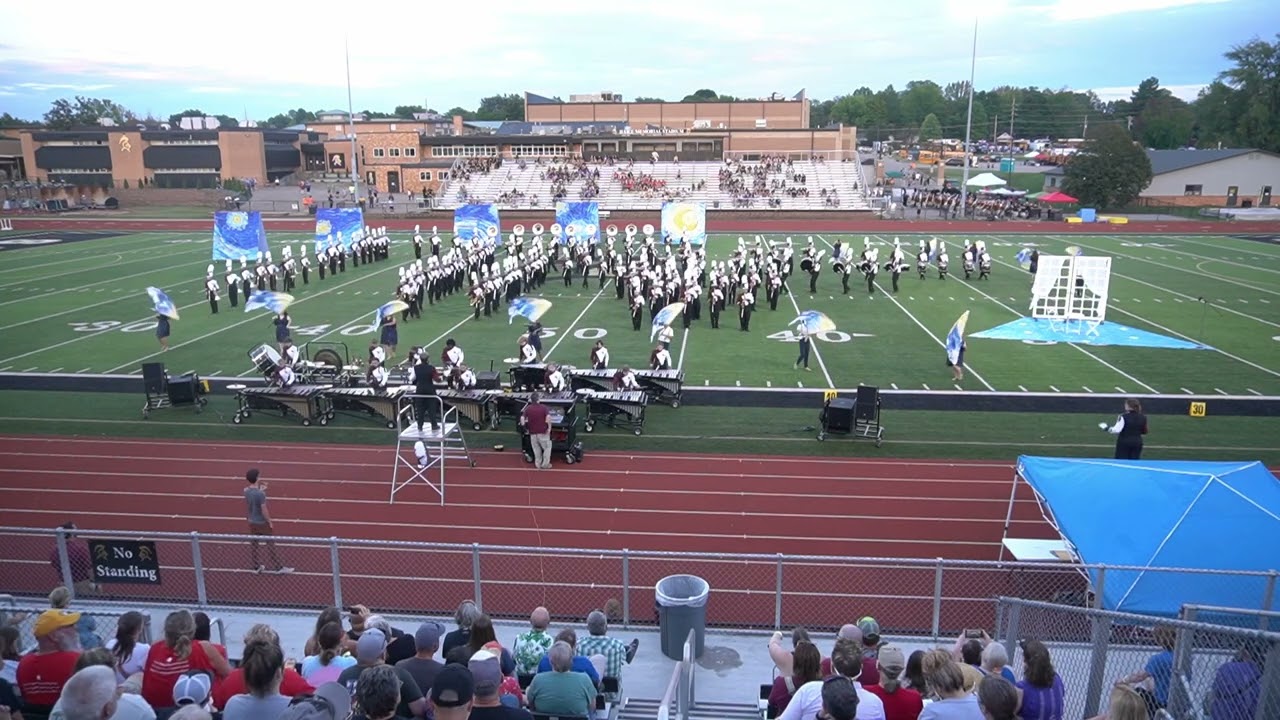 Poplar Bluff Sho-Me Band performing at the 2024 Farmington marching festival
