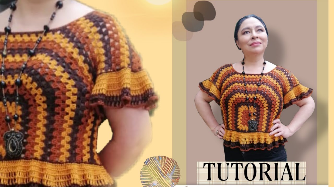 Blusa a crochet - Muy fácil. Todas las tallas