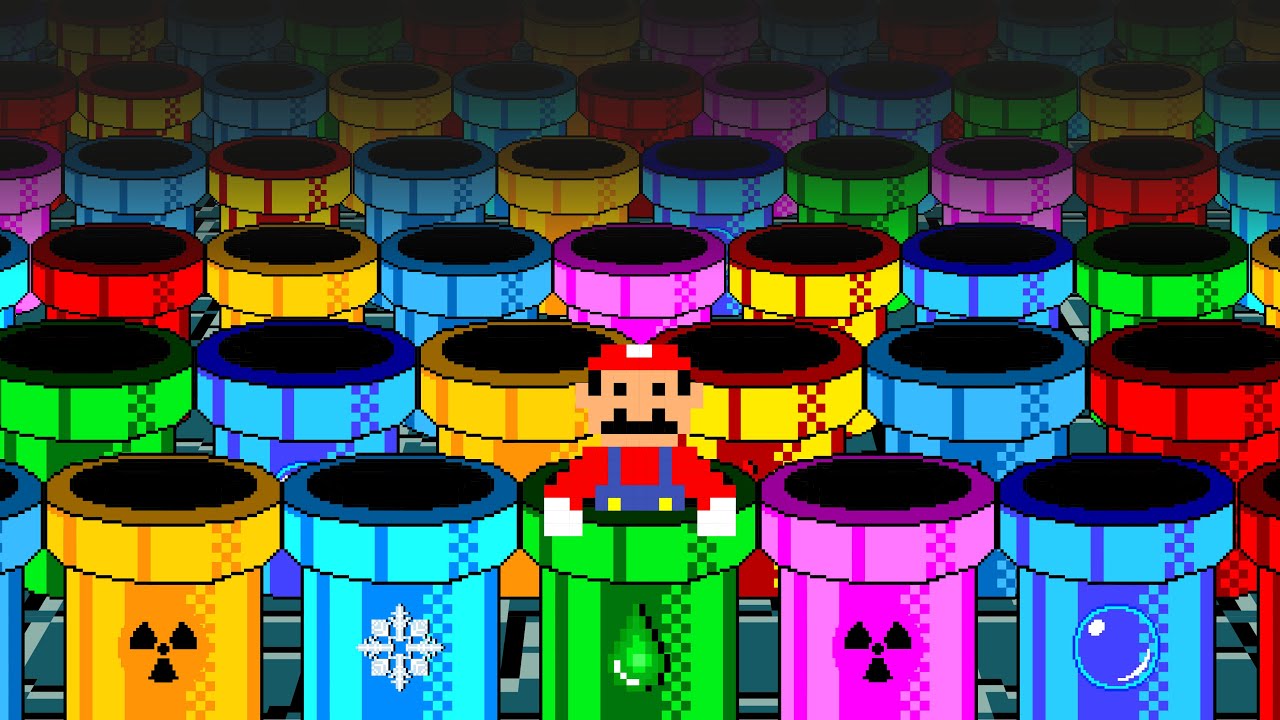Cat Mario: Super Mario Bros. but Mario through the 9999 CUSTOM PIPE maze