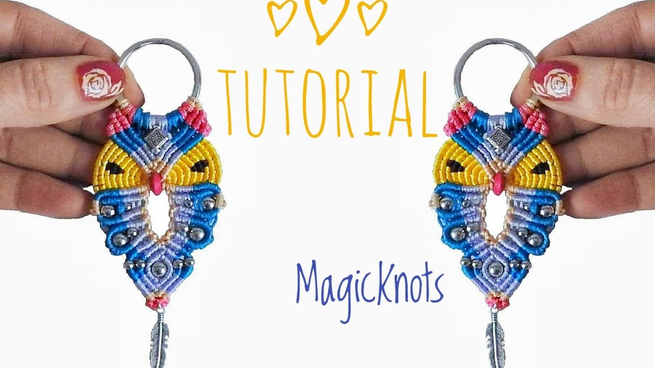 Macrame Owl KeyChain DIY - Easy macrame Owl Tutorial