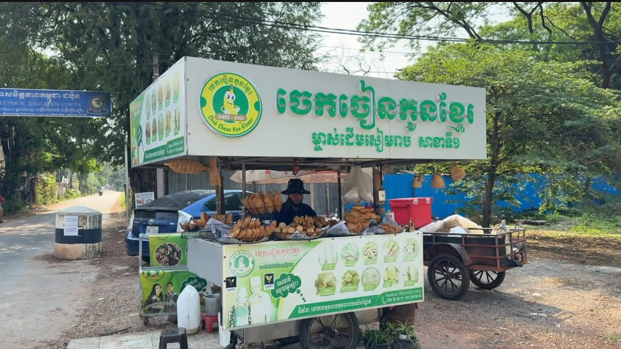 Village Cambodian Street Food in Siem Reap Province, Cambodia