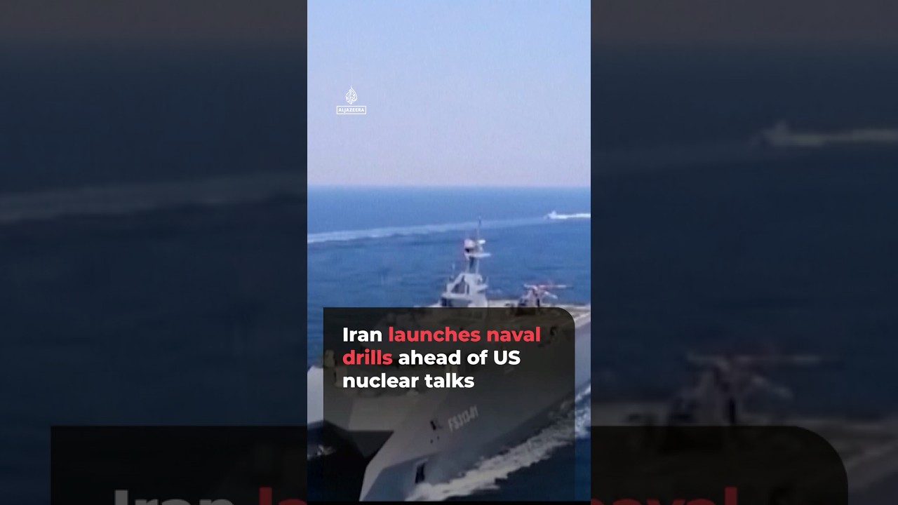 Iran launches naval drills ahead of US nuclear talks | #ajshorts