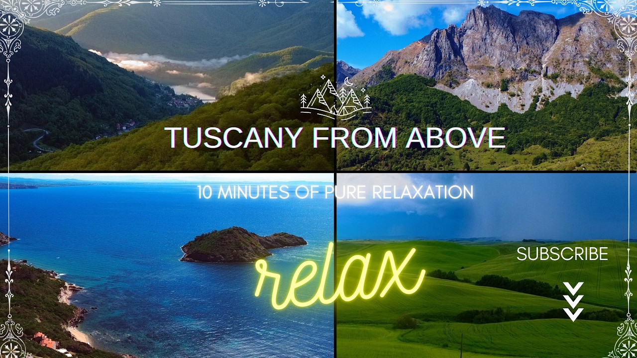 Tuscany from Above 🇮🇹| Relaxing FHD Drone Landscapes | Peaceful Aerial Views #tuscany #drone #relax