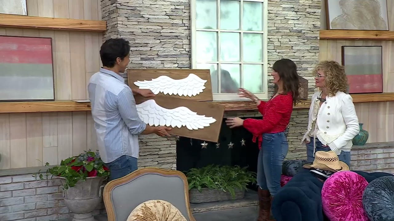 Sister Road by JG 2-Piece 25" Angel Wings Wall Decor on QVC