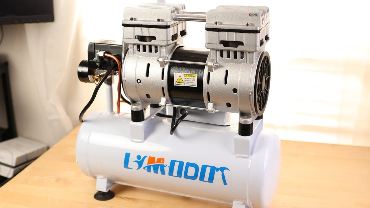 Портативный безмасляный воздушный компрессор Limodot мощностью 1 л.с., уровень шума 60 дБ, прочны...