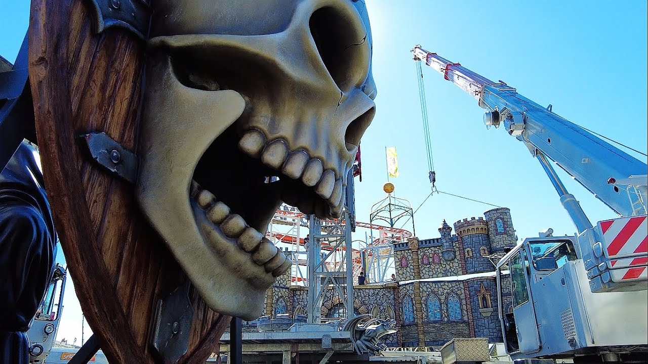 P&uuml;tzchens Markt Kirmes in Bonn 2023 Aufbau  4k