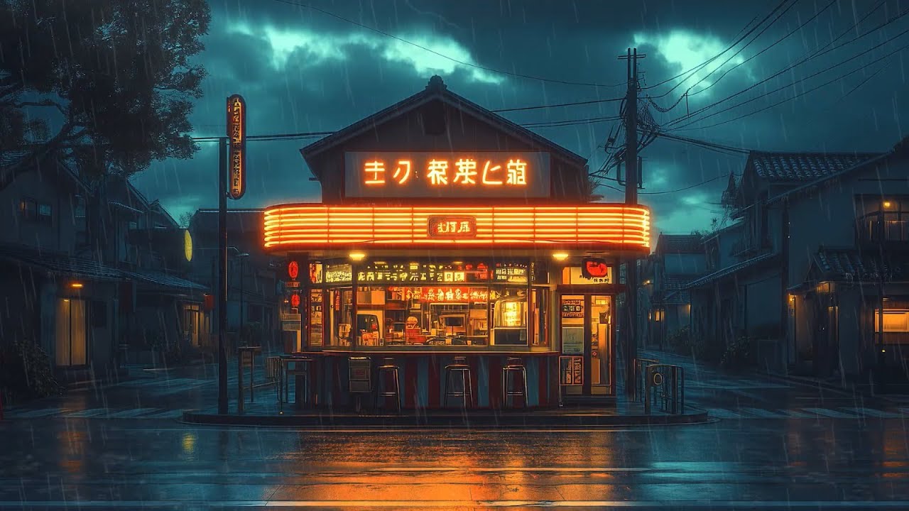Tears In Rain 🌧️ | Sleepy Lofi Music with Soft Rain for Late-Night Calm - Loop Version