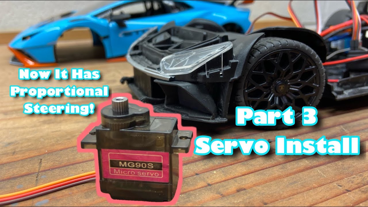Rastar Lamborghini STO - 9G Metal Gear Micro Servo Install - Toy Grade to Hobby-ish Grade Part 3