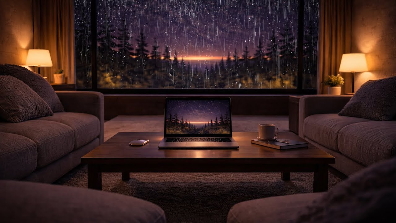 Quiet Night Comfort 🌧️ Rain ASMR in a Warm Bedroom & Forest Rain for Deep Sleep