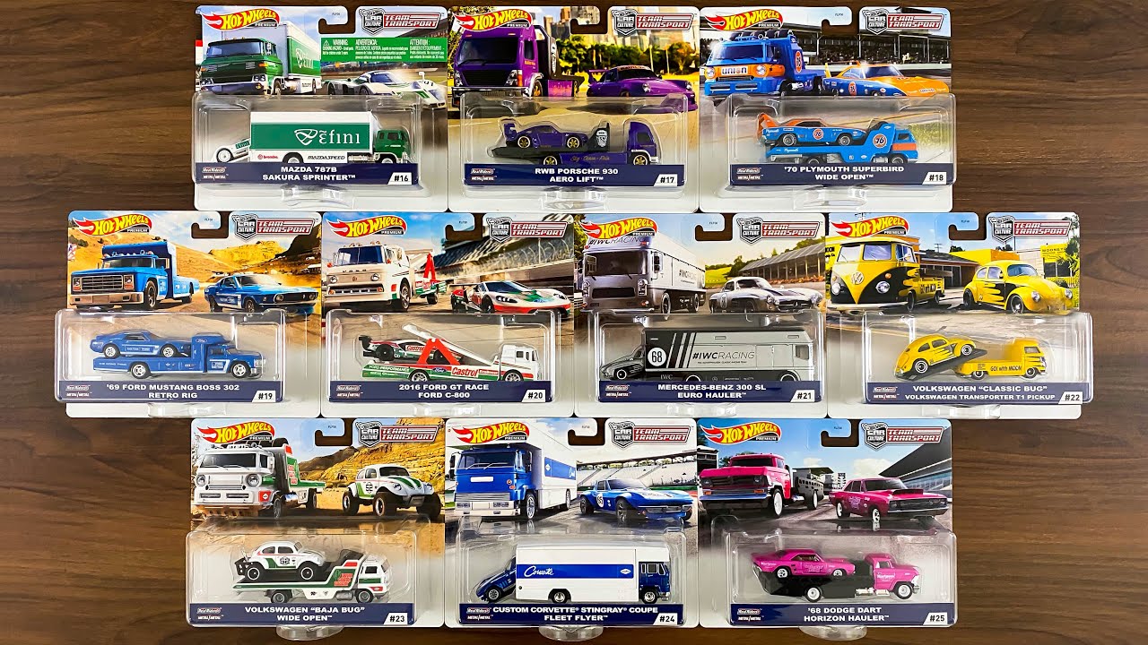 Открываем грузовые автомобили Hot Wheels Team Transport!