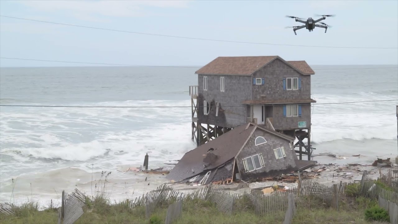 Dramatic Video Shows Moment Third Rodanthe House Collapses Into Ocean