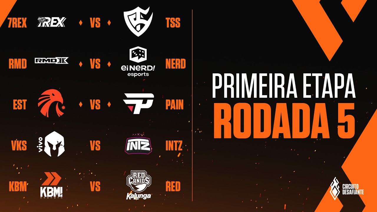 7REX 1x0 TSS | Circuito Desafiante 2026 - 1&ordf; Etapa | Rodada 5 | Fase de Pontos (Md1)