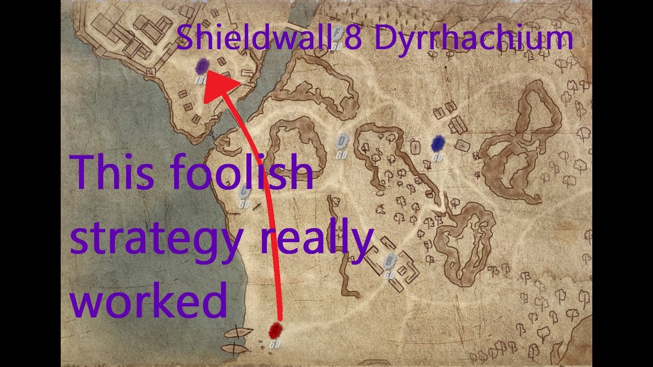 Shieldwall - How to beat level 8, battle of DYRRHACHIUM  (New Strategy)