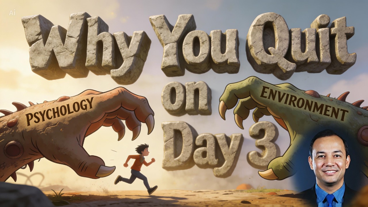 Why You Quit on Day 3 (Psychology + Environment) #habits  #consistency  #selfimprovement
