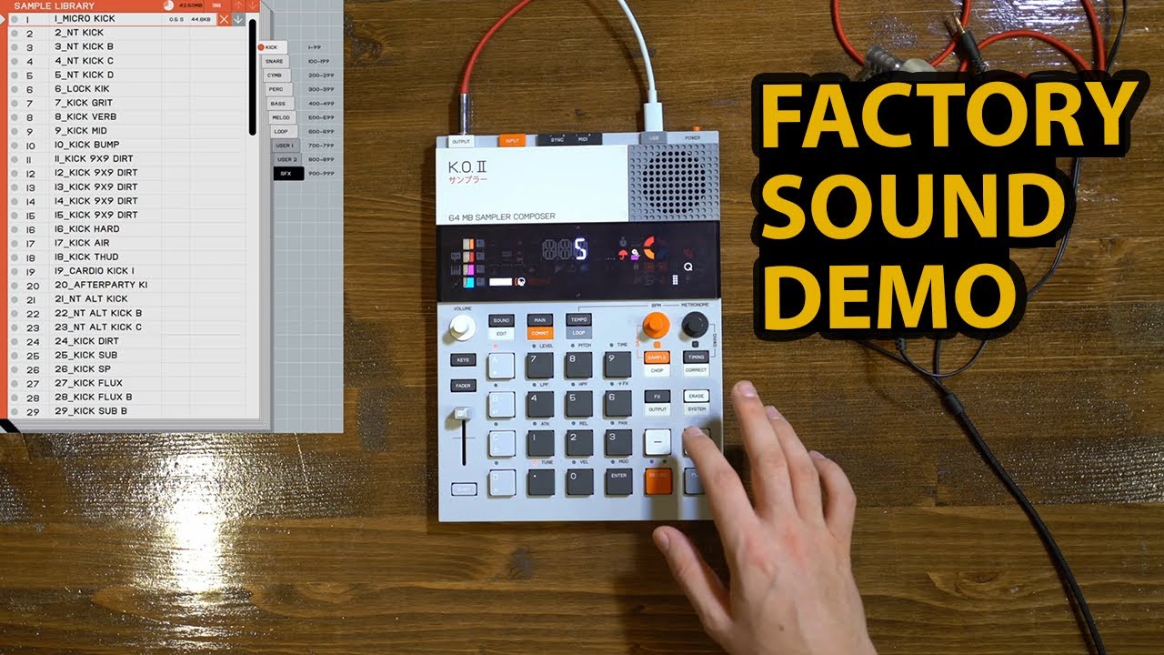 EP-133 K.O.II Factory Sounds Demo