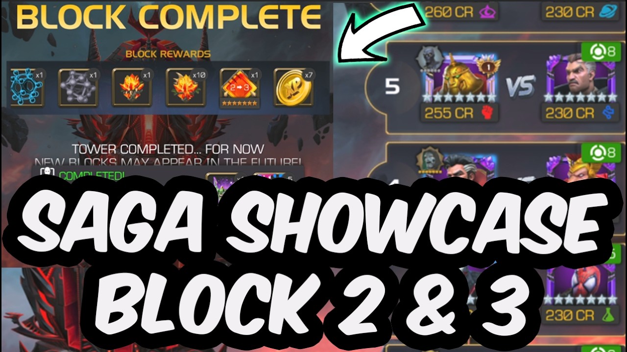 Прохождение и советы: Saga Showcase, блоки 2 и 3 &mdash; Башня испытаний 1 &mdash; Marvel Contest of Champions