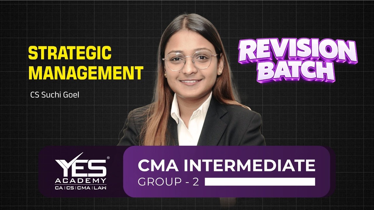 CMA Inter Strategic Management Revision 4, Mod 8.3-8.4| Dec 2026 Attempt | CS Suchi Goel