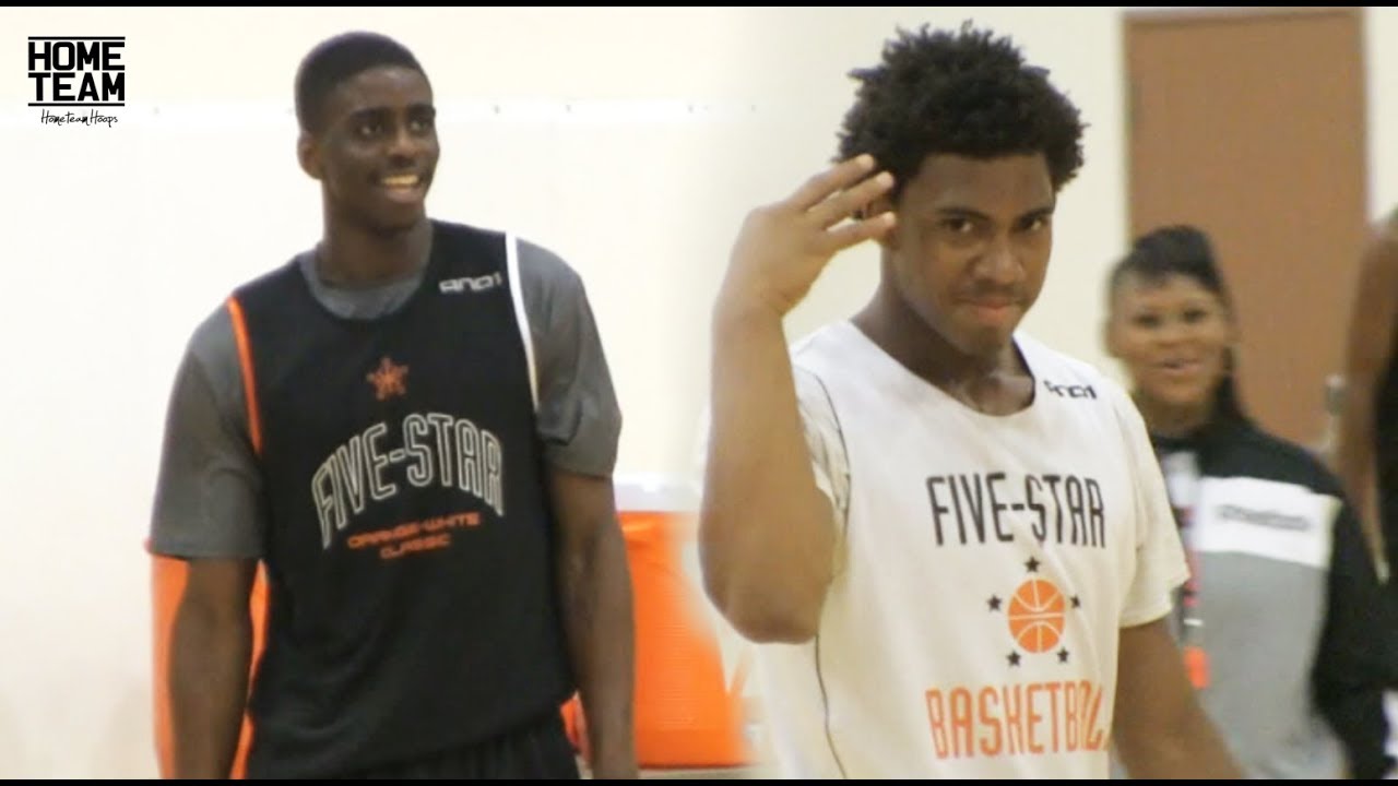 Corey Sanders Vs. Dwayne Bacon! 5 Star Basketball Camp (2013) Corey Hits Head On Backboard
