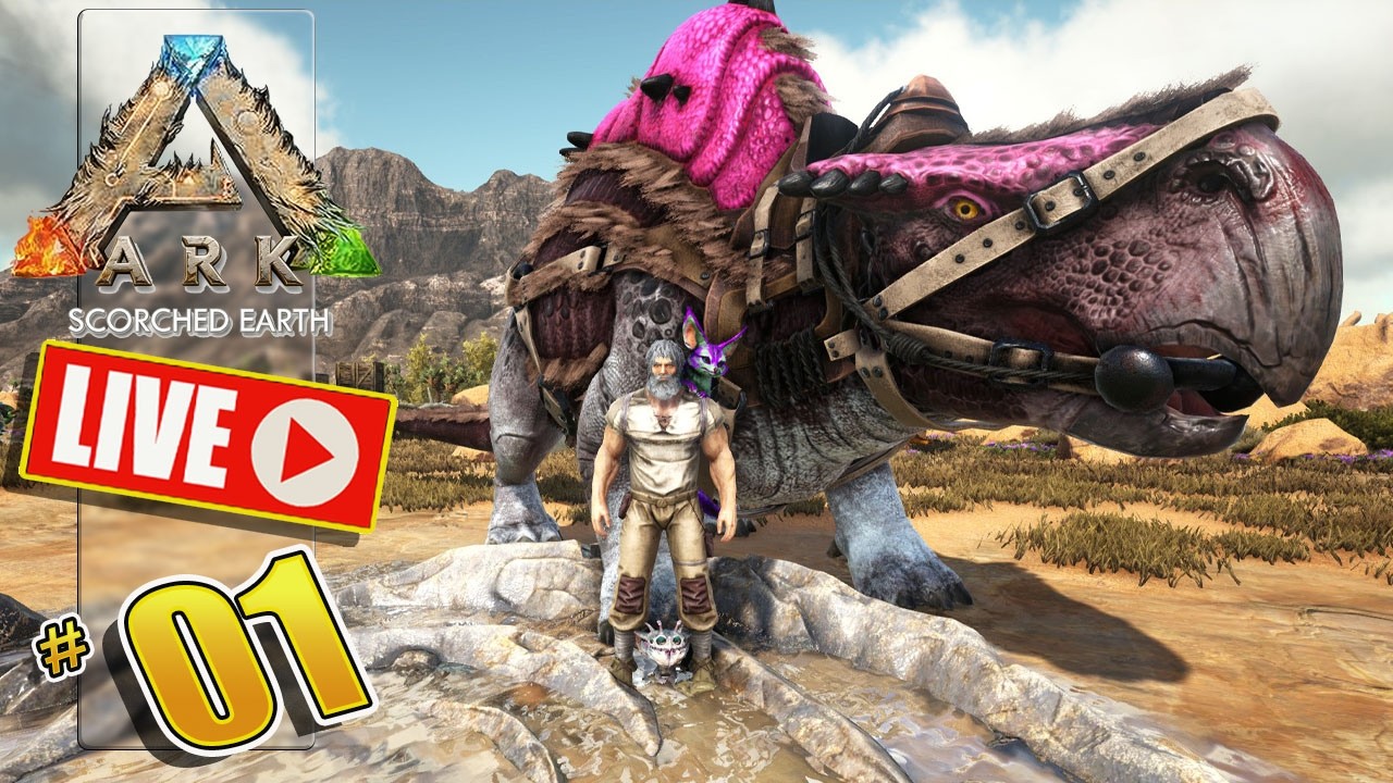 NOVA SÉRIE : ARK SCORCHED EARTH - PT 01  - LIVE - PTBR