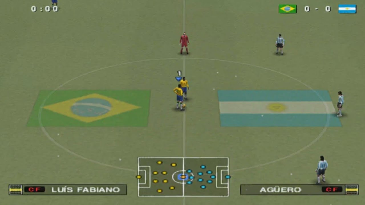 Pro Evolution Soccer 2010 PS2 Brazil vs Argentina