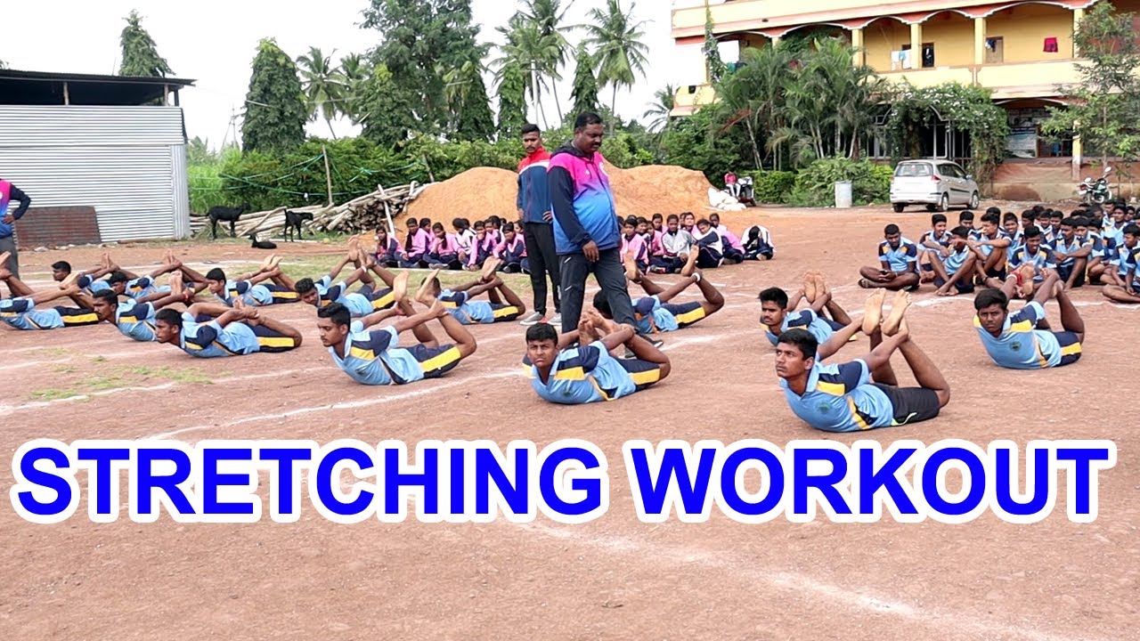 STRETCHING WORKOUT | KARNATAKAS FAMOUS ARMY COACHING CENTRE | SSC GD | MANJUNATH CAREER ACADEMY
