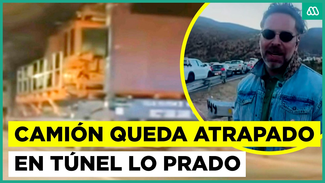 Accidente en Ruta 68: Camión queda atrapado en túnel Lo Prado y genera alta congestión