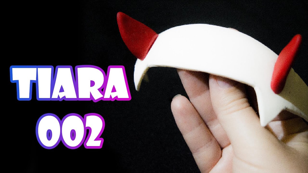 COMO FAZER - Tiara com Chifres  - ZERO TWO ou 002 - Em biscuit - Tutorial Cosplay