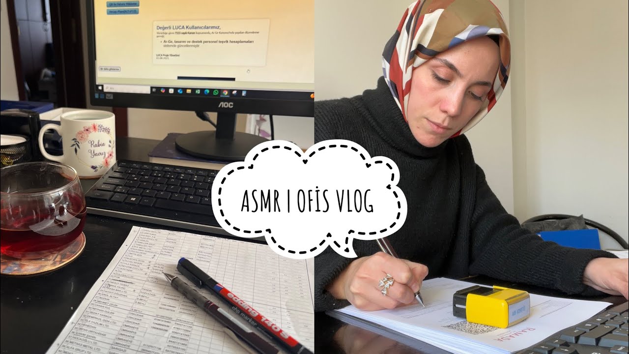 ASMR | Ofis Vlog 2 | Türkçe Asmr #asmr #keşfet #türkçeasmr #work 