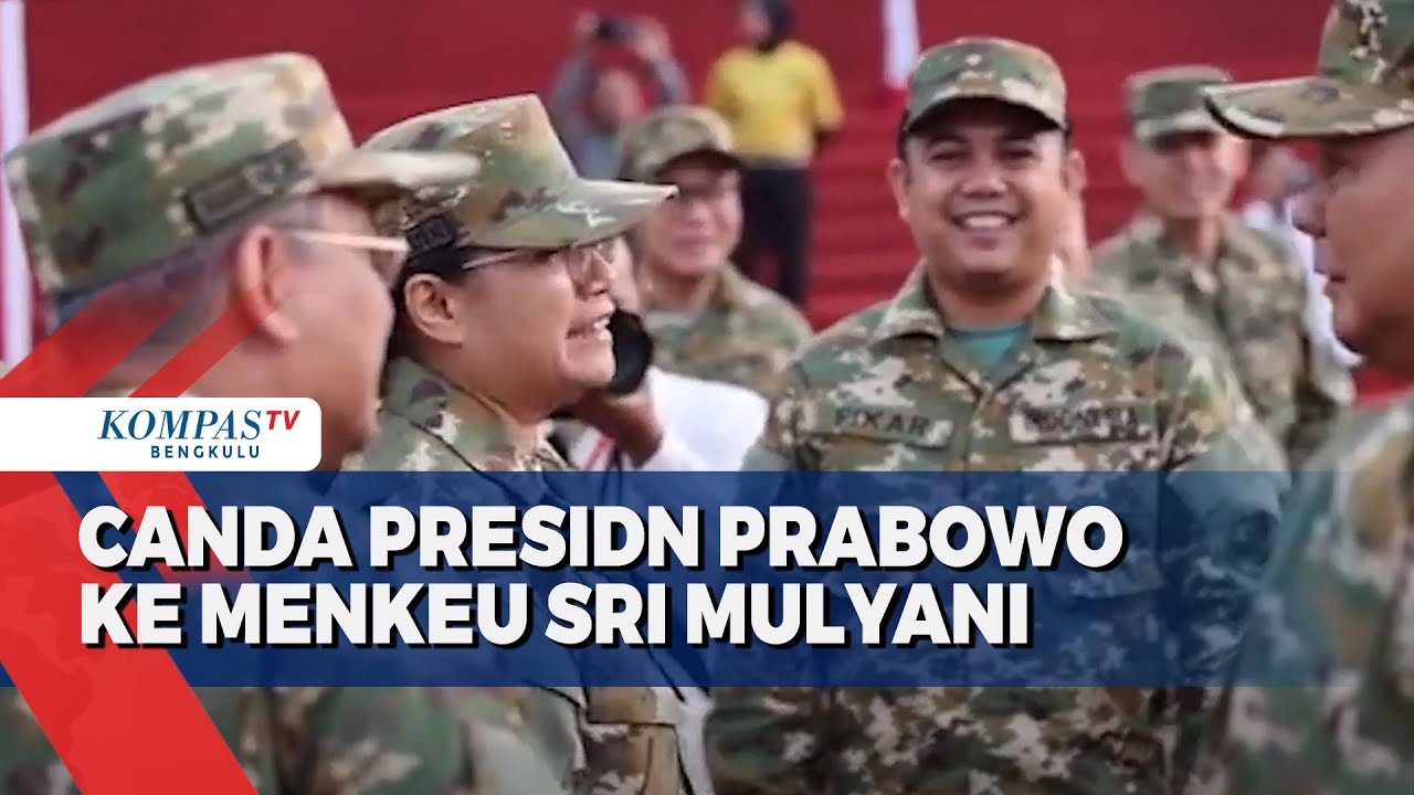 Canda Presiden Prabowo ke Menkeu Sri Mulyani saat di Akmil Magelang