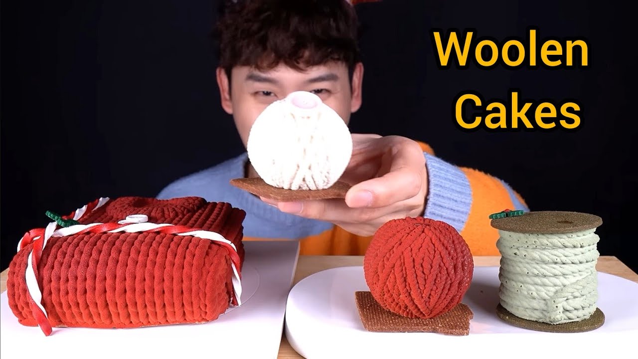 ASMR Eating Sweater Woolen Cakes @Bonggil #viral #mukbang #eatingshow #food #asmr #youtube 