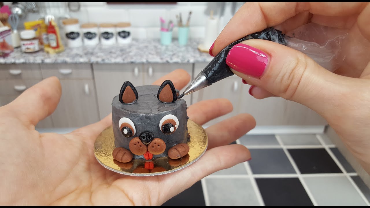 Mini, real ANIMAL CAKE 🎂🐶🐱🦊🍰 dog - cat - fox mini cake/ mini cooking / mini food / ASMR / tiny food