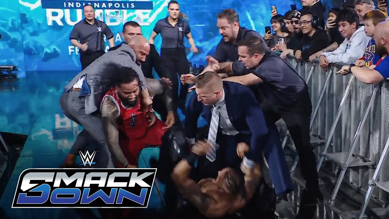 Carmelo Hayes launches a sneak attack as Jimmy Uso makes his entrance: SmackDown, Jan. 24, 2025