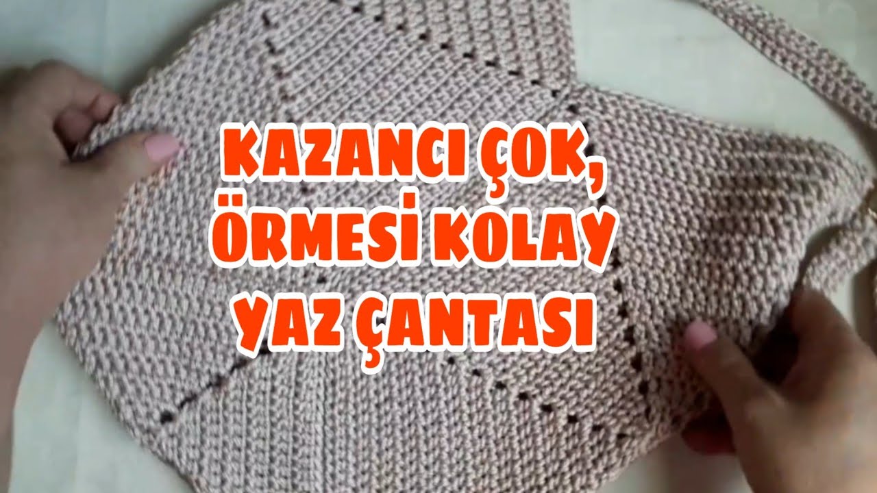 Tığ İşi Altıgen Muhteşem Yaz Çantası #diy