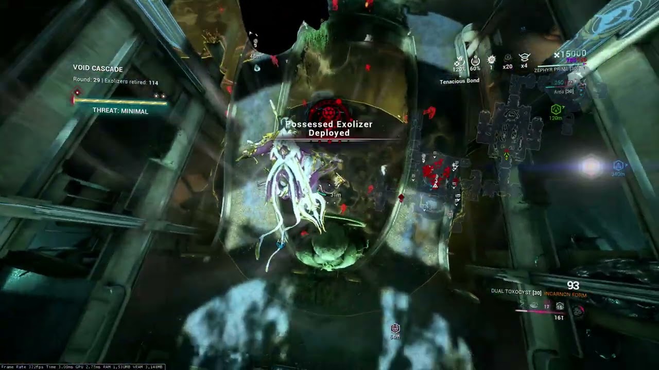 Zephyr Nourish Dual Tox Void Cascade Solo Level Cap (131 exolizers)