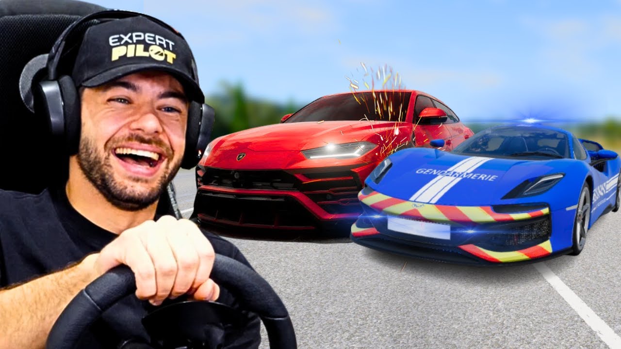 POLICE VS VOLEUR EN ROUE LIBRE sur BeamNG