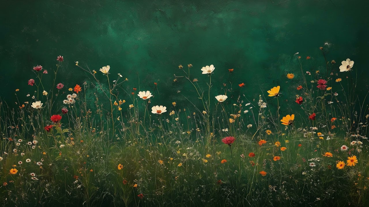 Spring Frame TV Art | Serene Field of Wildflowers | Floral Oil Painting For Samsung UHD