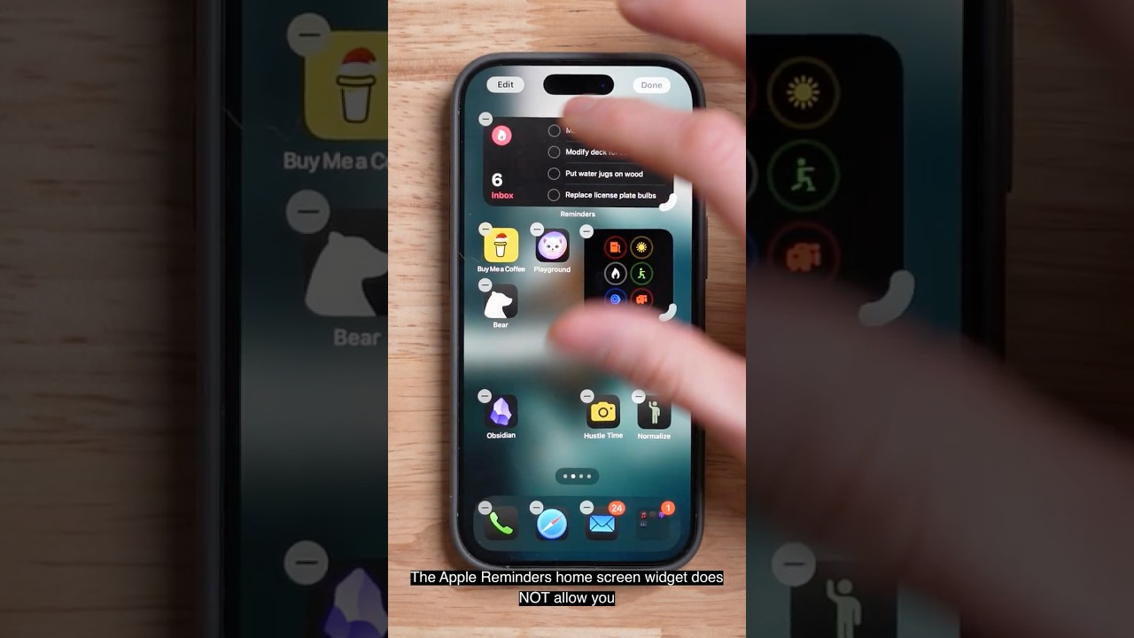 Apple Reminders HACK For Productivity #widget #iphone