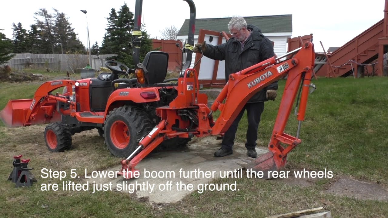 Kubota BX removing the backhoe (12 steps)
